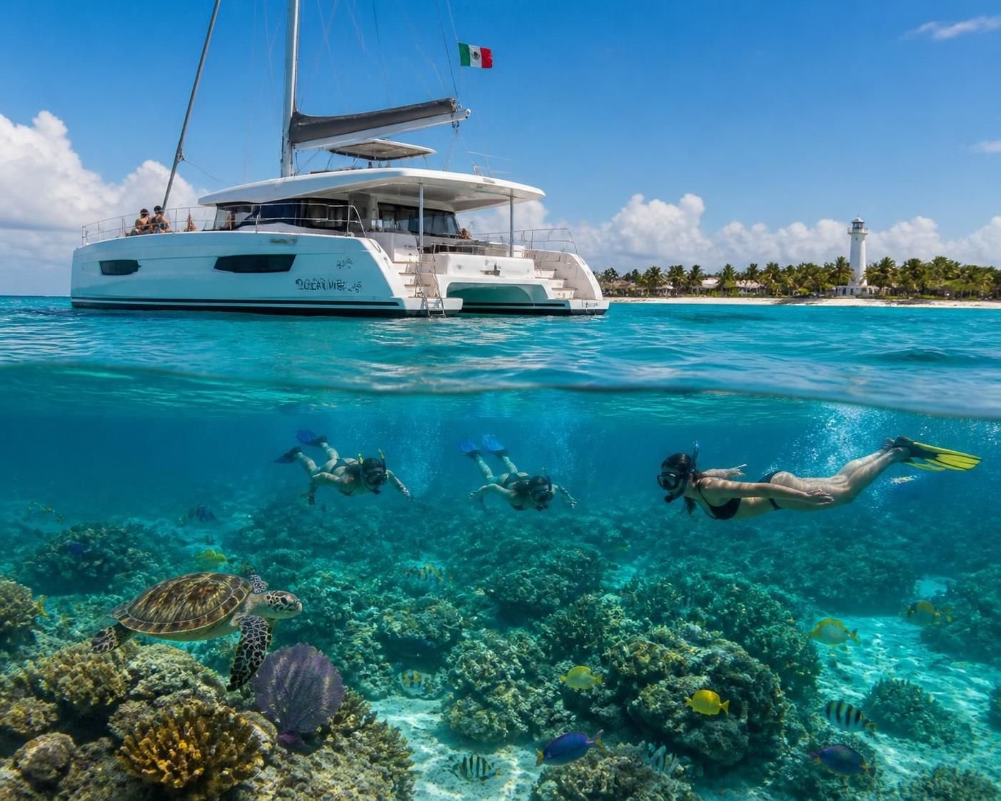 découvrez l'excitation du catamaran snorkeling à cozumel et plongez dans un monde sous-marin coloré pour une aventure marine inoubliable.