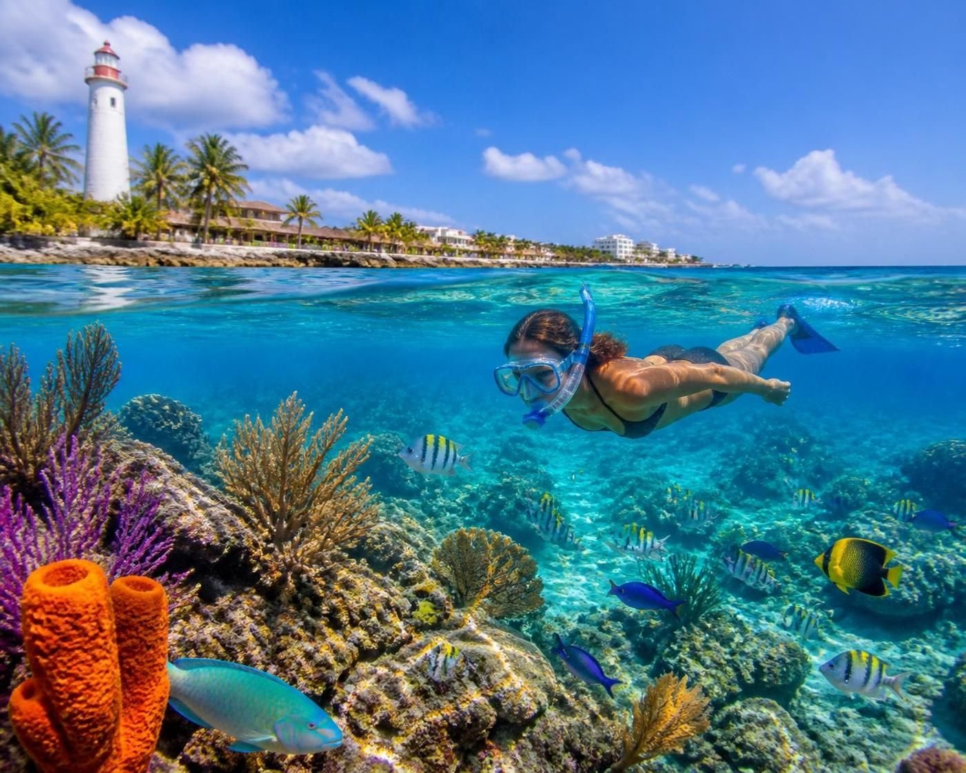 Discover the excitement of a snorkeling excursion in Cozumel and explore exceptional seabeds for an unforgettable underwater adventure.