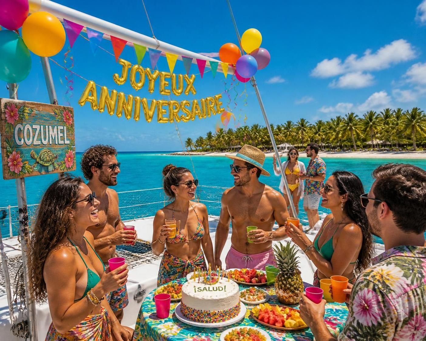 découvrez comment organiser un anniversaire inoubliable en catamaran à cozumel, pour une fête unique entre mer turquoise, soleil et ambiance festive.