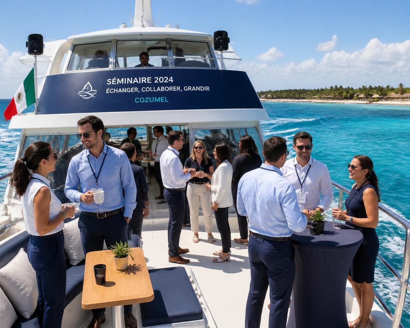 découvrez comment organiser un séminaire original en bateau à cozumel, alliant travail et détente dans un cadre paradisiaque unique.