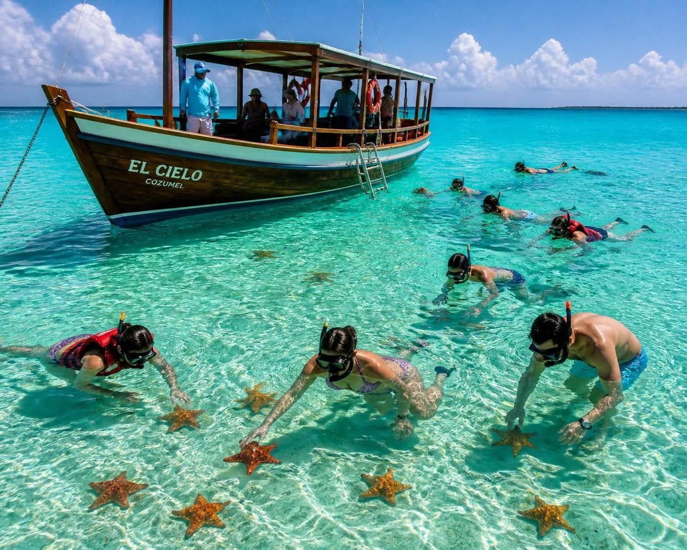 Discover how to easily reach El Cielo Cozumel and enjoy a unique adventure in the heart of magnificent turquoise waters, for an unforgettable snorkeling and relaxation experience.