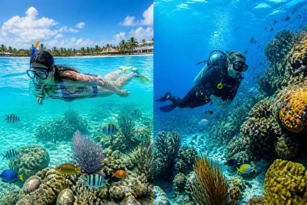 découvrez les différences entre le snorkeling et la plongée à cozumel pour choisir l'expérience idéale lors de vos vacances. plongez dans les eaux cristallines et explorez les fonds marins spectaculaires.