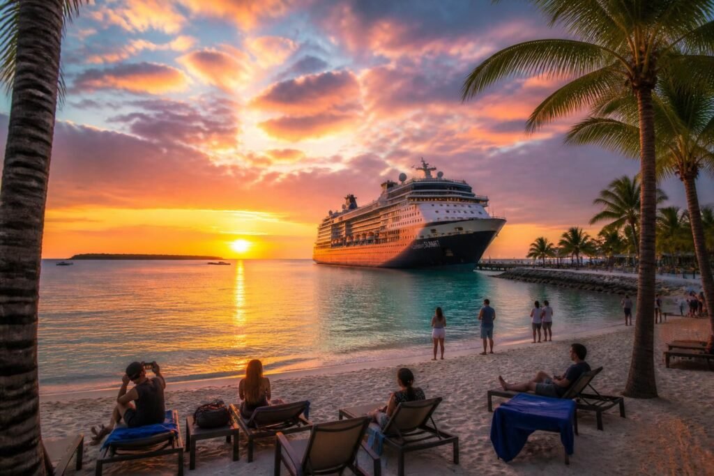 découvrez la magie d'une croisière au coucher du soleil à cozumel. vivez un moment inoubliable entre mer turquoise et paysages paradisiaques.