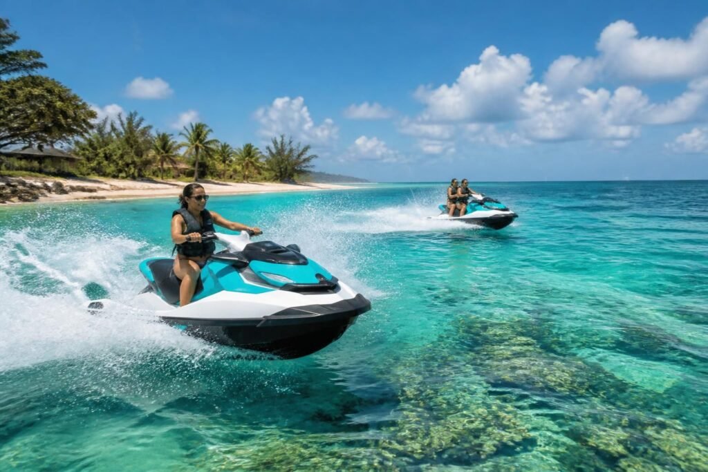 vivez l’aventure ultime en jet ski à cozumel et profitez de sensations fortes inoubliables au cœur des eaux turquoise. réservez dès maintenant votre excursion pour une expérience unique !