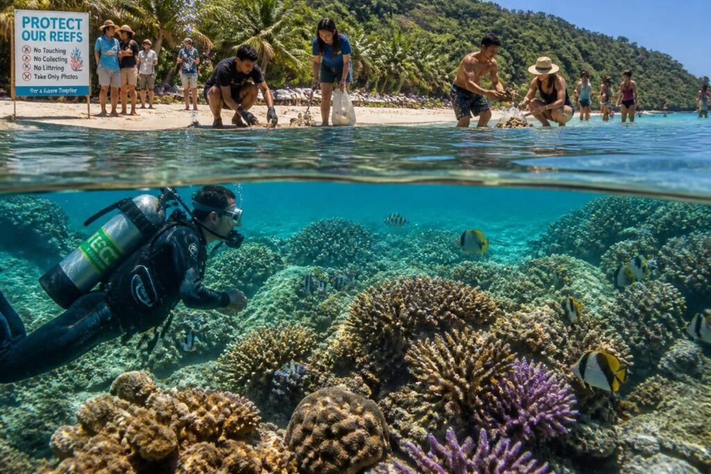 découvrez comment le tourisme affecte les récifs coralliens et apprenez les actions essentielles pour préserver ces écosystèmes marins précieux et fragiles.