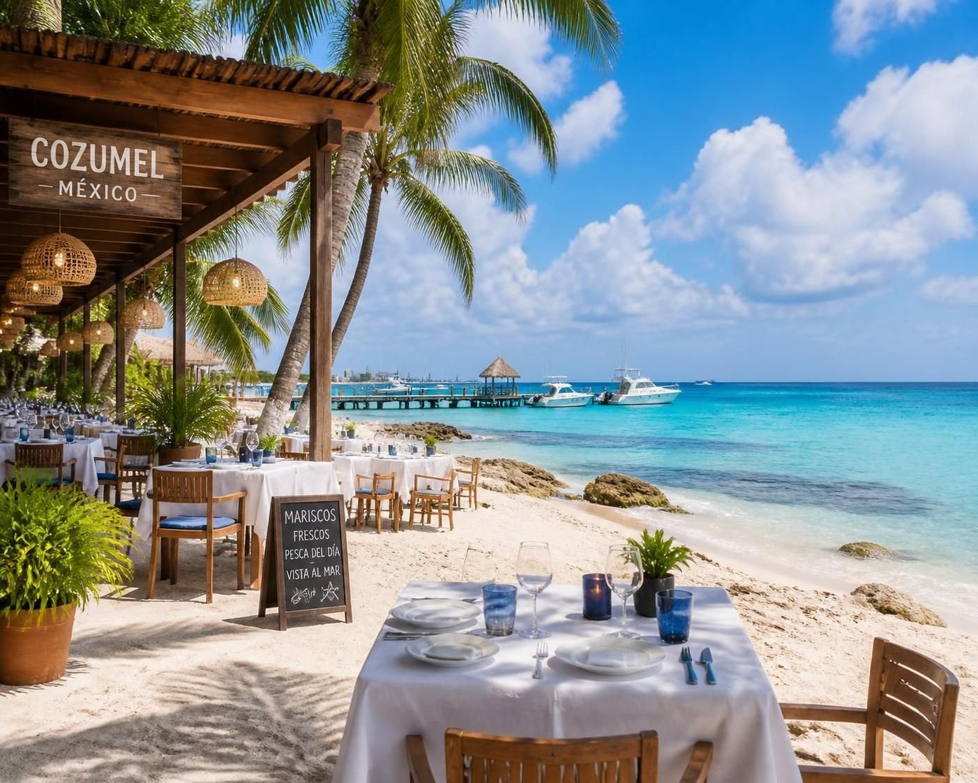 découvrez notre restaurant en bord de plage à cozumel et savourez une expérience culinaire unique avec des plats frais et une vue imprenable sur la mer.