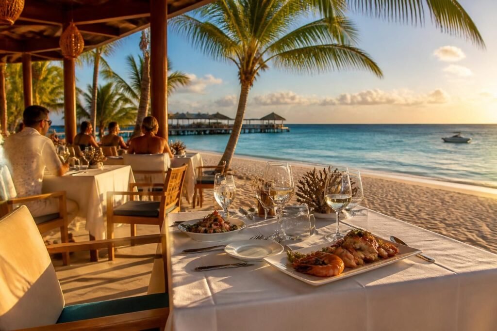 découvrez notre restaurant sur la plage de cozumel et savourez une expérience culinaire unique face à la mer, alliant saveurs locales et ambiance paradisiaque.